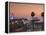 California, Los Angeles, Santa Monica, Santa Monica Pier, Dusk, USA-Walter Bibikow-Framed Premier Image Canvas