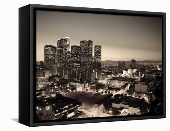 California, Los Angeles, Skyline of Downtown Los Angeles, USA-Michele Falzone-Framed Premier Image Canvas