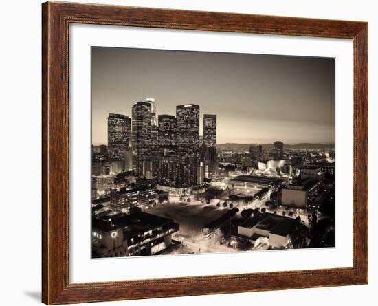 California, Los Angeles, Skyline of Downtown Los Angeles, USA-Michele Falzone-Framed Photographic Print