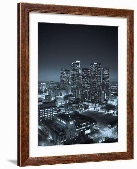 California, Los Angeles, Skyline of Downtown Los Angeles, USA-Michele Falzone-Framed Photographic Print