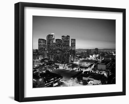 California, Los Angeles, Skyline of Downtown Los Angeles, USA-Michele Falzone-Framed Photographic Print