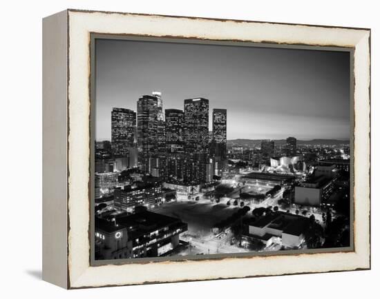 California, Los Angeles, Skyline of Downtown Los Angeles, USA-Michele Falzone-Framed Premier Image Canvas