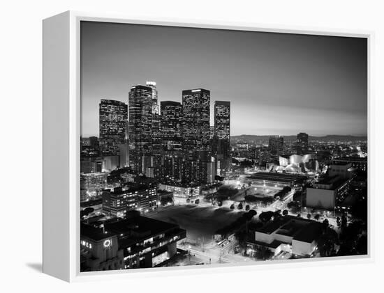 California, Los Angeles, Skyline of Downtown Los Angeles, USA-Michele Falzone-Framed Premier Image Canvas