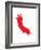 California Love (red on white)-Ashkahn-Framed Art Print