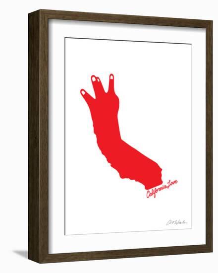 California Love (red on white)-Ashkahn-Framed Art Print