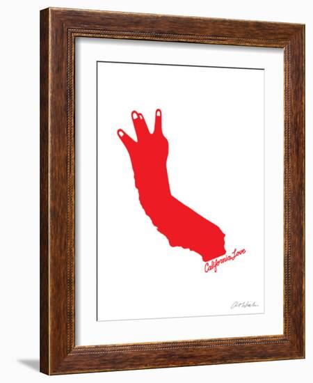 California Love (red on white)-Ashkahn-Framed Art Print