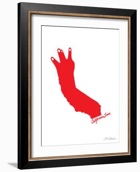 California Love (red on white)-Ashkahn-Framed Art Print