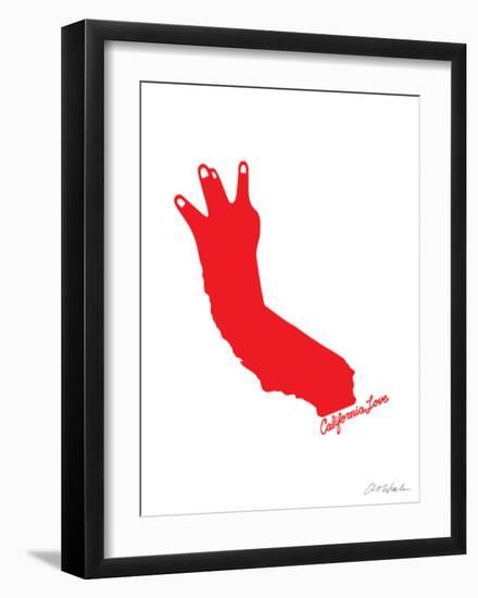 California Love (red on white)-Ashkahn-Framed Art Print