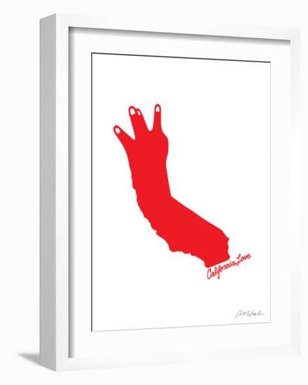 California Love (red on white)-Ashkahn-Framed Art Print