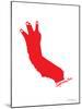California Love (red on white)-Ashkahn-Mounted Art Print