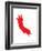 California Love (red on white)-Ashkahn-Framed Art Print