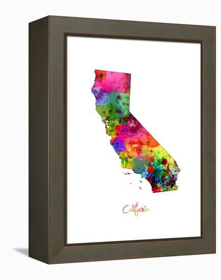 California Map-Michael Tompsett-Framed Stretched Canvas