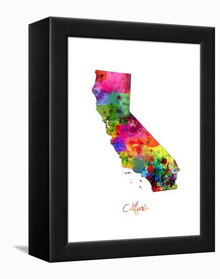 California Map-Michael Tompsett-Framed Stretched Canvas