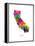 California Map-Michael Tompsett-Framed Stretched Canvas