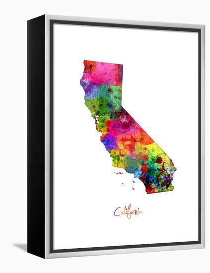 California Map-Michael Tompsett-Framed Stretched Canvas