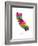 California Map-Michael Tompsett-Framed Premium Giclee Print