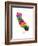 California Map-Michael Tompsett-Framed Premium Giclee Print