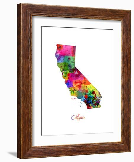 California Map-Michael Tompsett-Framed Premium Giclee Print