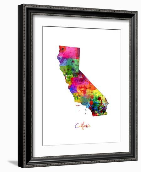 California Map-Michael Tompsett-Framed Premium Giclee Print