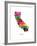 California Map-Michael Tompsett-Framed Art Print