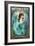 California - Mermaids Drink for Free (top)-Lantern Press-Framed Premium Giclee Print