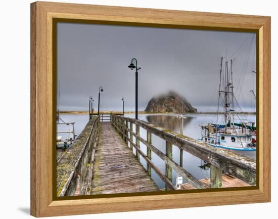 California, Morro Bay, Morro Rock, USA-Alan Copson-Framed Premier Image Canvas