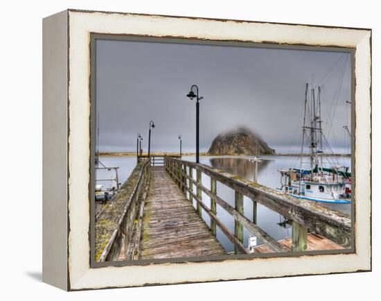 California, Morro Bay, Morro Rock, USA-Alan Copson-Framed Premier Image Canvas