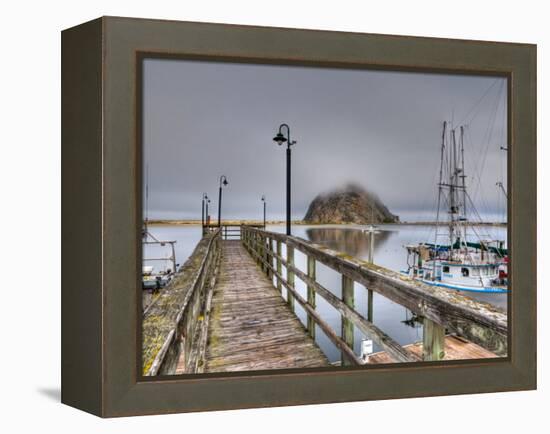 California, Morro Bay, Morro Rock, USA-Alan Copson-Framed Premier Image Canvas