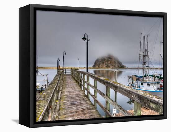 California, Morro Bay, Morro Rock, USA-Alan Copson-Framed Premier Image Canvas