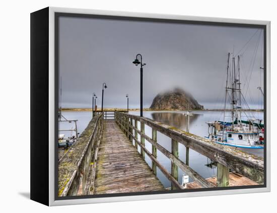 California, Morro Bay, Morro Rock, USA-Alan Copson-Framed Premier Image Canvas