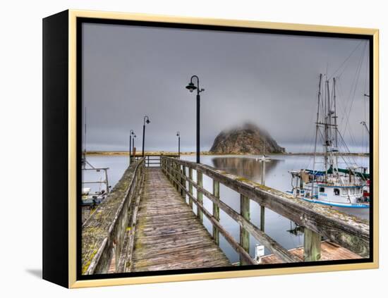 California, Morro Bay, Morro Rock, USA-Alan Copson-Framed Premier Image Canvas