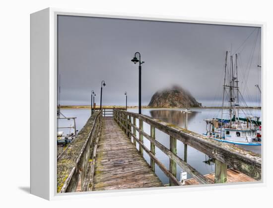 California, Morro Bay, Morro Rock, USA-Alan Copson-Framed Premier Image Canvas