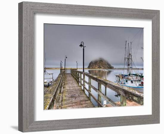 California, Morro Bay, Morro Rock, USA-Alan Copson-Framed Photographic Print