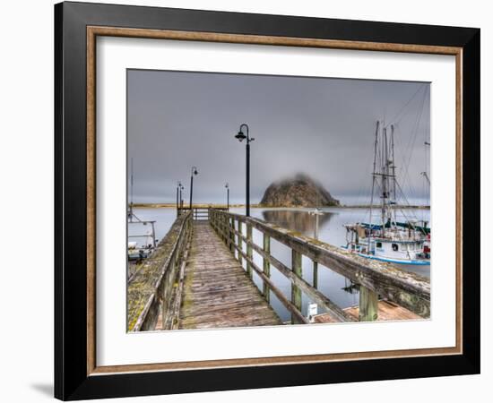 California, Morro Bay, Morro Rock, USA-Alan Copson-Framed Photographic Print