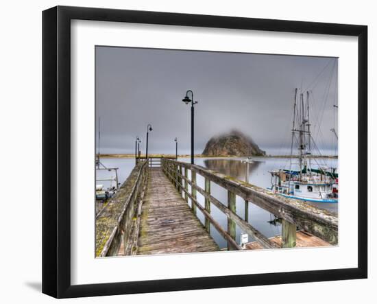 California, Morro Bay, Morro Rock, USA-Alan Copson-Framed Photographic Print