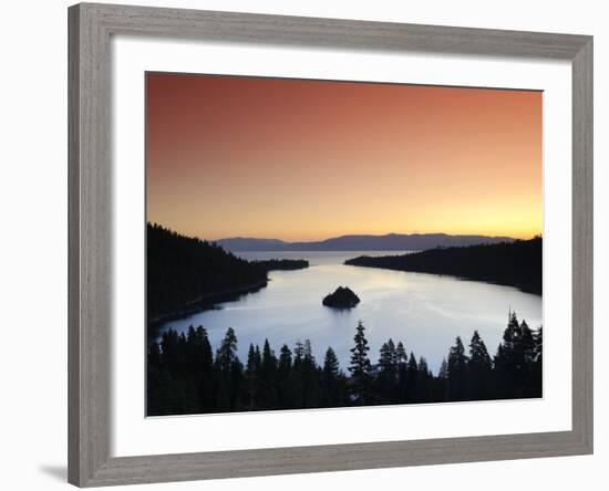 California/Nevada, Lake Tahoe, Emerald Bay, USA-Michele Falzone-Framed Photographic Print