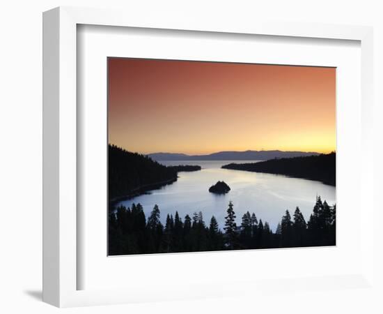 California/Nevada, Lake Tahoe, Emerald Bay, USA-Michele Falzone-Framed Photographic Print