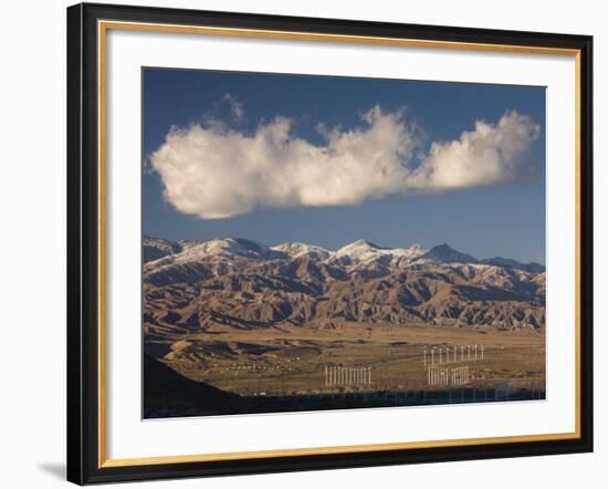 California, Palm Springs, San Bernardino Mountains and Wind Generators, USA-Walter Bibikow-Framed Photographic Print