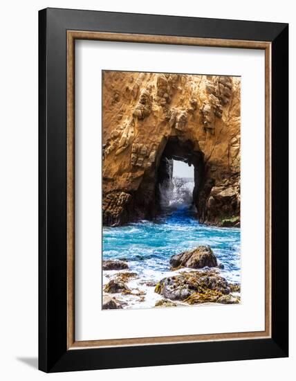 California Pfeiffer Beach in Big Sur State Park Rocks and Waves-holbox-Framed Photographic Print