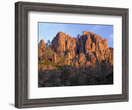 California, Pinnacles National Park, Sunrise Highlights Spires and Crags-John Barger-Framed Photographic Print