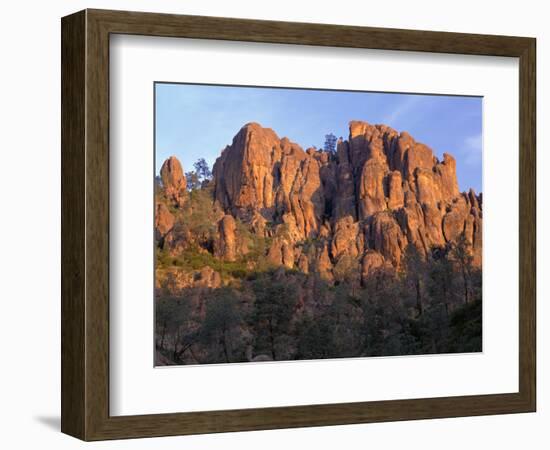 California, Pinnacles National Park, Sunrise Highlights Spires and Crags-John Barger-Framed Photographic Print