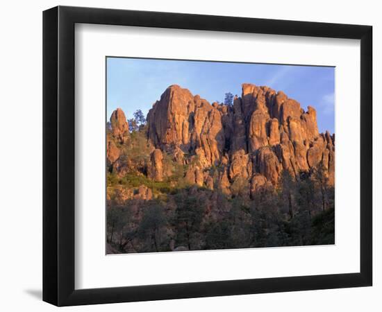 California, Pinnacles National Park, Sunrise Highlights Spires and Crags-John Barger-Framed Photographic Print