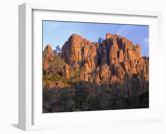 California, Pinnacles National Park, Sunrise Highlights Spires and Crags-John Barger-Framed Photographic Print