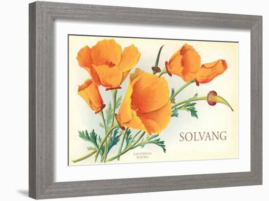 California Poppies, Solvang-null-Framed Art Print