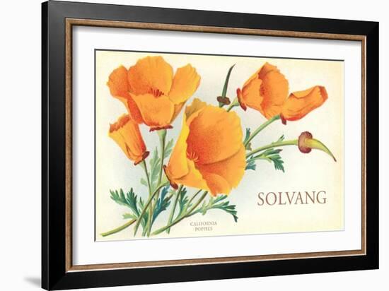 California Poppies, Solvang-null-Framed Art Print