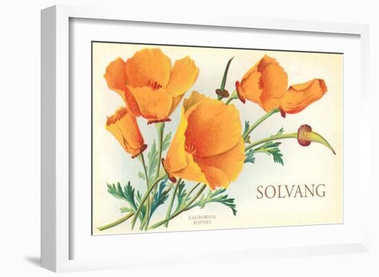 California Poppies, Solvang-null-Framed Art Print