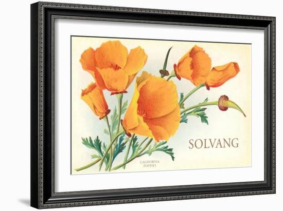 California Poppies, Solvang-null-Framed Art Print