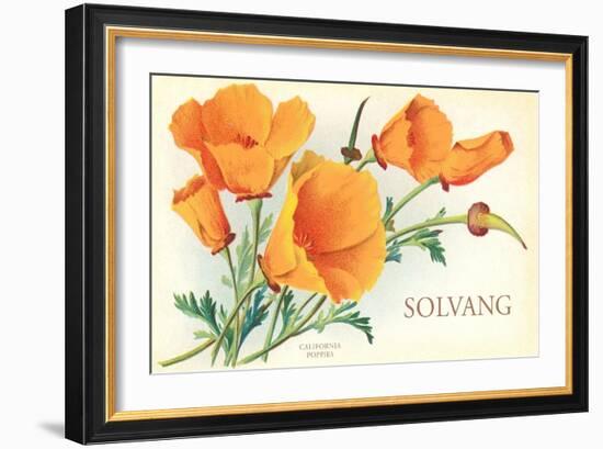 California Poppies, Solvang-null-Framed Art Print