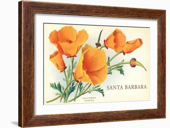 California Poppy, Santa Barbara, California-null-Framed Art Print