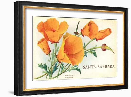 California Poppy, Santa Barbara, California-null-Framed Art Print